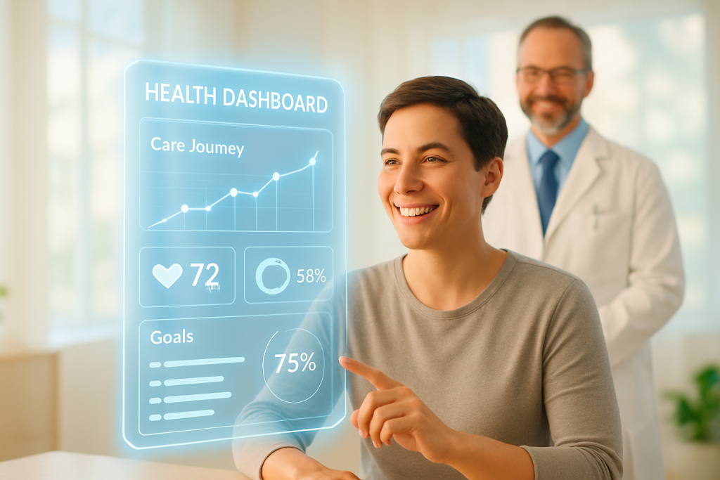 futuristic healthcare dashboard